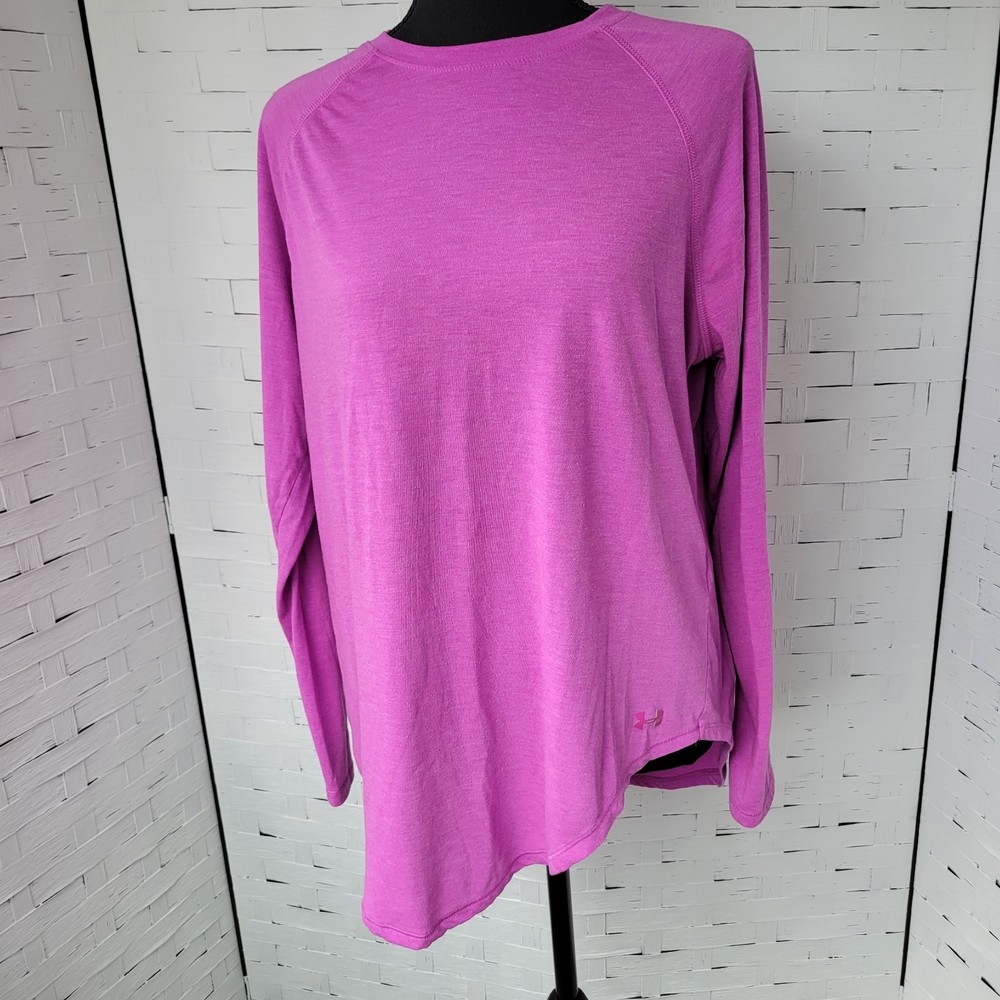 Under Armor Pink Athletic Long Sleeve Shirt Loose Fit